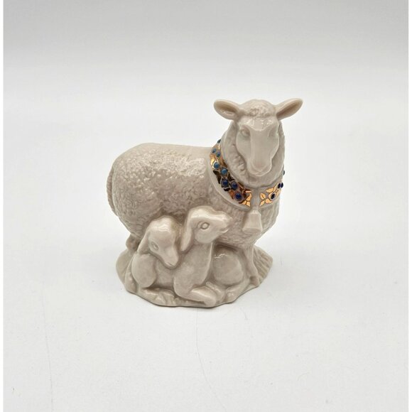 Lenox China Jewels Nativity Ewe Sheep Baby Lambs - Picture 1 of 8